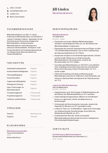 Lebenslauf-Vorlage für Bibliotheksdirektor*in #3
