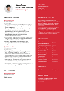 Lebenslauf-Vorlage für Bibliotheksmanager*in #3