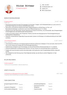 Lebenslauf-Vorlage für Ertragsmanager*in #1