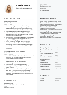 Lebenslauf-Vorlage für Rooms Division Manager*in #2