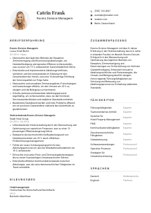 Lebenslauf-Vorlage für Rooms Division Manager*in #1