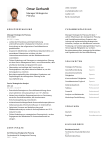 Lebenslauf-Vorlage für Manager*in Strategische Planung #1