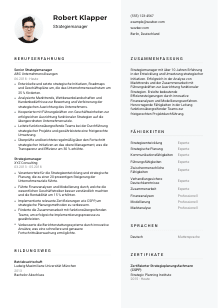 Lebenslauf-Vorlage für Strategiemanager*in #2