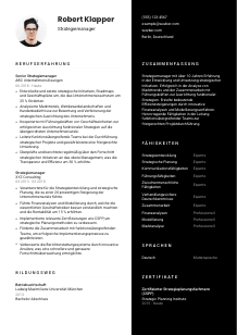 Lebenslauf-Vorlage für Strategiemanager*in #3