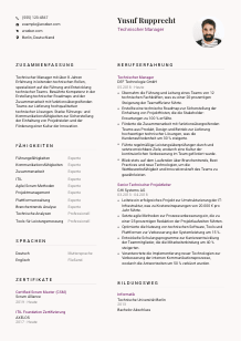 Lebenslauf-Vorlage für Technische*r Manager*in #3