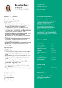 Lebenslauf-Vorlage für Strategische*r Beschaffungsmanager*in #2