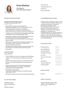 Lebenslauf-Vorlage für Strategische*r Beschaffungsmanager*in #1