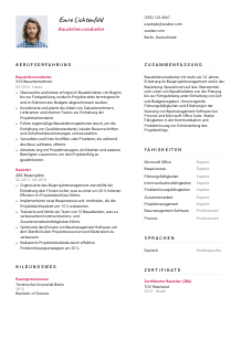 Lebenslauf-Vorlage für Baustellenvorarbeiter*in #2