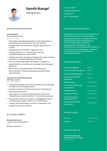 Lebenslauf-Vorlage für Auftragnehmer*in #2
