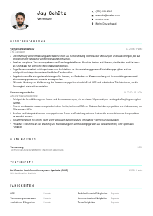 Lebenslauf-Vorlage für Vermesser*in #3