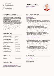 Lebenslauf-Vorlage für Reinigungsleiter*in #3