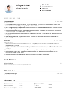 Lebenslauf-Muster für Allroundhandwerker*in