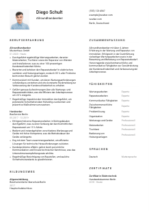 Lebenslauf-Vorlage für Allroundhandwerker*in #1