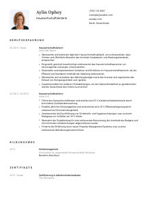 Lebenslauf-Vorlage für Hauswirtschaftsleiter*in #1