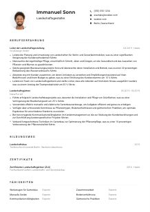 Lebenslauf-Muster für Landschaftsgestalter*in