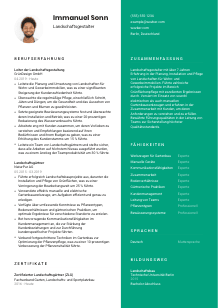 Lebenslauf-Vorlage für Landschaftsgestalter*in #2