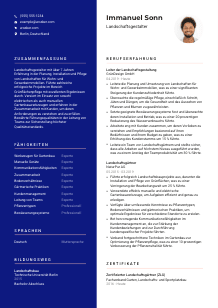 Lebenslauf-Vorlage für Landschaftsgestalter*in #3