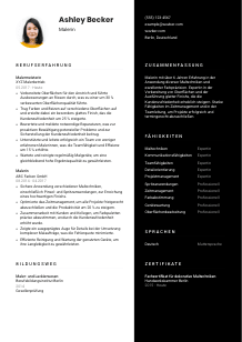 Lebenslauf-Vorlage für Maler*in #3