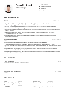 Lebenslauf-Muster für Gebäudemanager*in