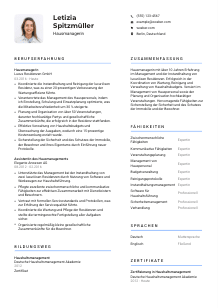 Lebenslauf-Vorlage für Hausmanager*in #2