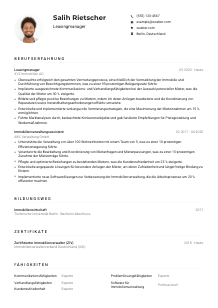 Lebenslauf-Muster für Leasingmanager*in