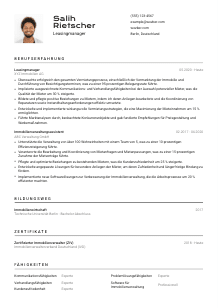 Lebenslauf-Vorlage für Leasingmanager*in #2