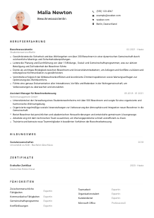 Lebenslauf-Muster für Bewohnerassistent*in