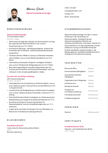 Lebenslauf-Vorlage für Wohnimmobilienmanager*in #2