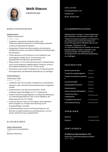 Lebenslauf-Vorlage für Kabeltechniker*in #3