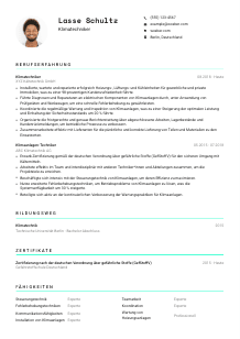 Lebenslauf-Vorlage für Klimatechniker*in #3