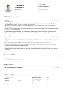 Lebenslauf-Vorlage für Kompars*in #3
