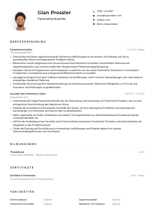 Lebenslauf-Muster für Pantomime Künstler*in