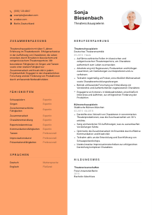 Lebenslauf-Vorlage für Theaterschauspieler*in #3