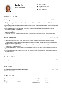 Lebenslauf-Muster für Kostümdesigner*in