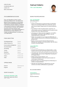 Lebenslauf-Vorlage für Film- und Videoeditor*in #2