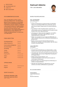 Lebenslauf-Vorlage für Film- und Videoeditor*in #3