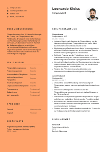 Lebenslauf-Vorlage für Filmproduzent*in #3