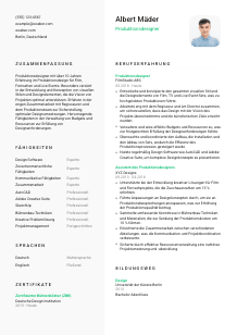 Lebenslauf-Vorlage für Produktionsdesigner*in #2