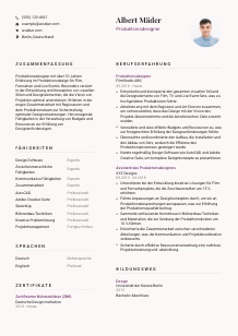 Lebenslauf-Vorlage für Produktionsdesigner*in #3