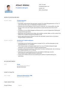 Lebenslauf-Vorlage für Produktionsdesigner*in #1