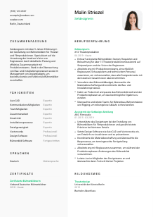 Lebenslauf-Vorlage für Setdesigner*in #2
