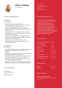 Lebenslauf-Vorlage für Journalist*in #3