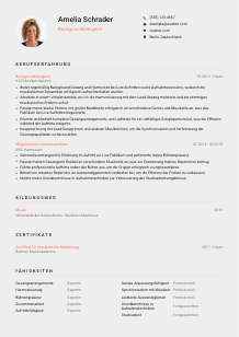 Lebenslauf-Vorlage für Backgroundsänger*in #3