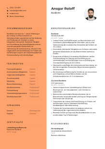 Lebenslauf-Vorlage für Bandleiter*in #3