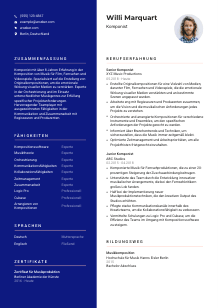 Lebenslauf-Vorlage für Komponist*in #3