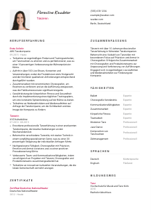 Lebenslauf-Vorlage für Tänzer*in #2