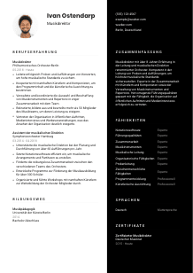 Lebenslauf-Vorlage für Musikdirektor*in #3