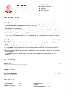 Lebenslauf-Muster für Künstlerische*r Leiter*in