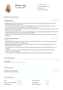 Lebenslauf-Vorlage für Kostümtechniker*in #3