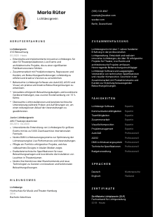 Lebenslauf-Vorlage für Lichtdesigner*in #3